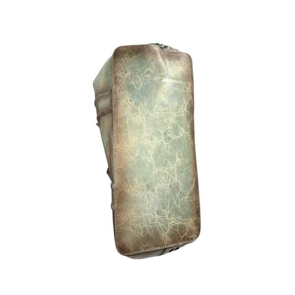 Corral Green Brown Leather Cut Out Shoulder Bag Purse Bling Western Rodeo - Picture 11 of 16